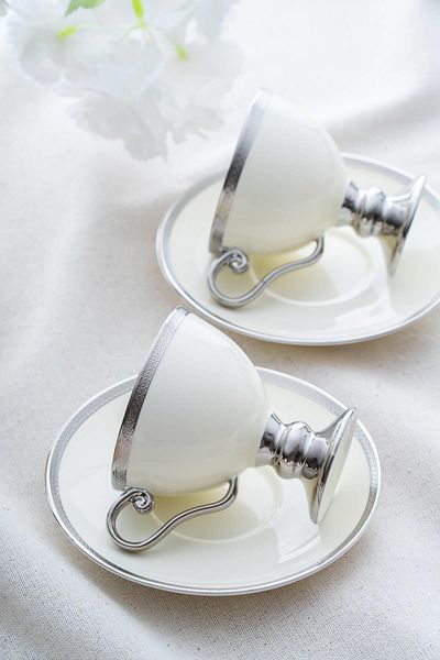 ACAR Thelma Off-White Coffee Cup Set for 6 People - 90 ml