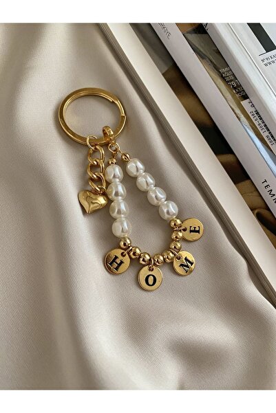 Nowadays Home Yazılı İnci Anahtarlık