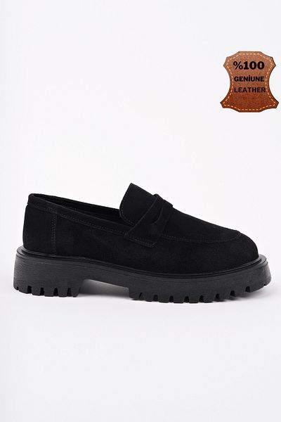 MUGGO Paradise Γνήσιο Δερμάτινο Χοντρό Σόλα Καθημερινά Casual Moccasin Γυναικεία Loafer Παπούτσια
