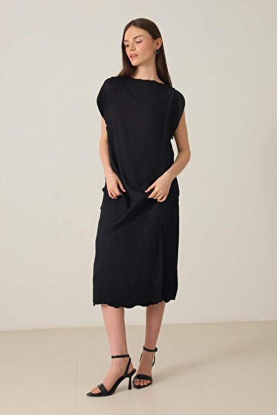 Setre Μαύρη ασύμμετρη μπλούζα