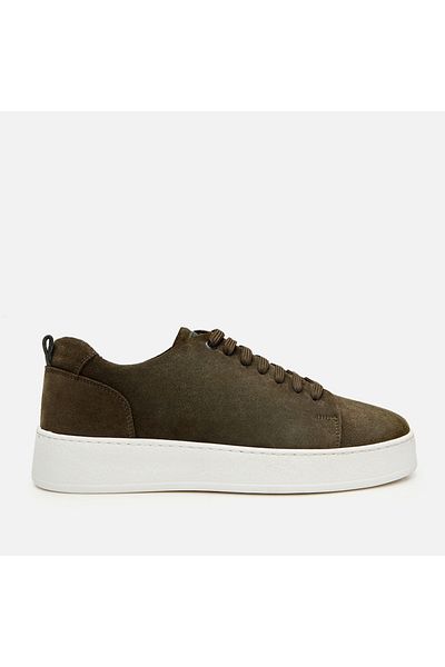 Hotiç Men's Suede Leather Khaki Light Sole Sports Shoes