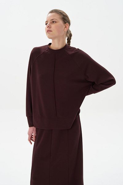 KADRİYE BAŞTÜRK Modal Knitted Fish Skirt Blouse Set Brown