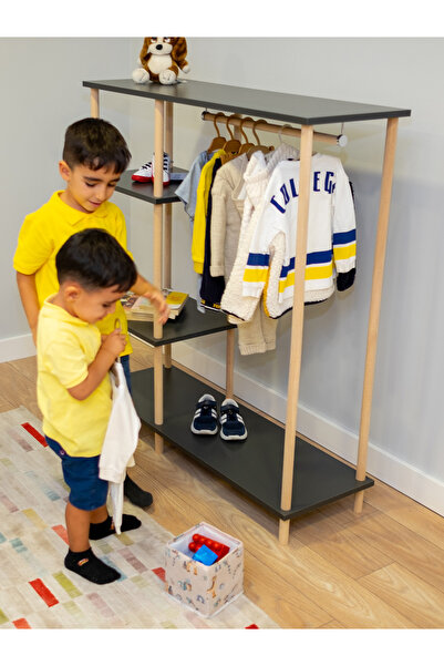 PEKA Ahşap Ayaklı Portmanto Ayaklı Elbise Askısı Ve Konfeksiyon Askılık Elbis...