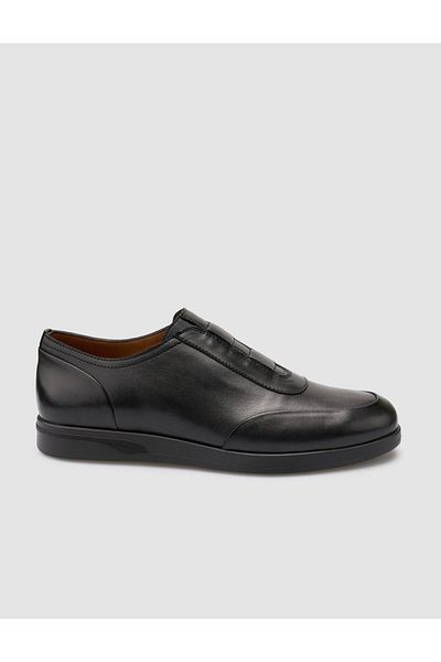 Cabani 100% Genuine Leather Black Men's Casual Shoes