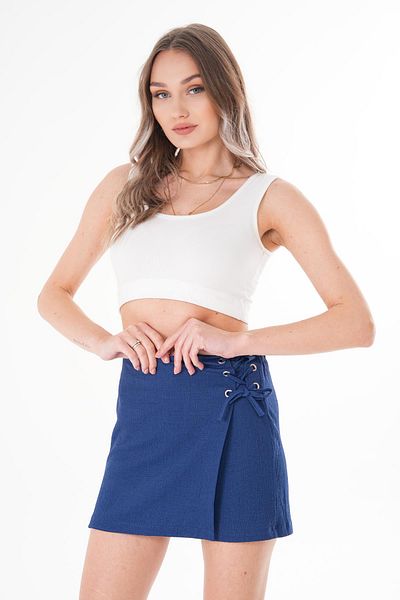 ŞİMAL Fusta de damă cu șireturi cu ochiuri, cu pantaloni scurți 250048   -