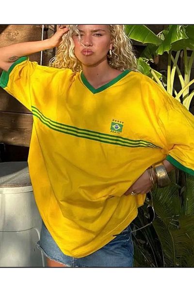 1blood Μπλουζάκι Unisex Retro Vintage Brasil της δεκαετίας του 1980