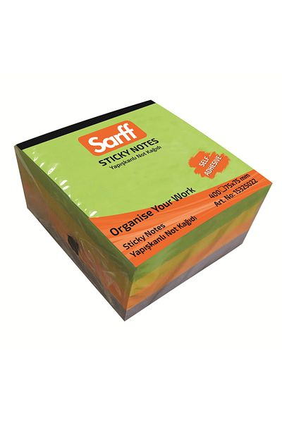 SARFF ورق ملاحظات لاصق بألوان ربيعية مقاس 75 × 75 مم - 400yp