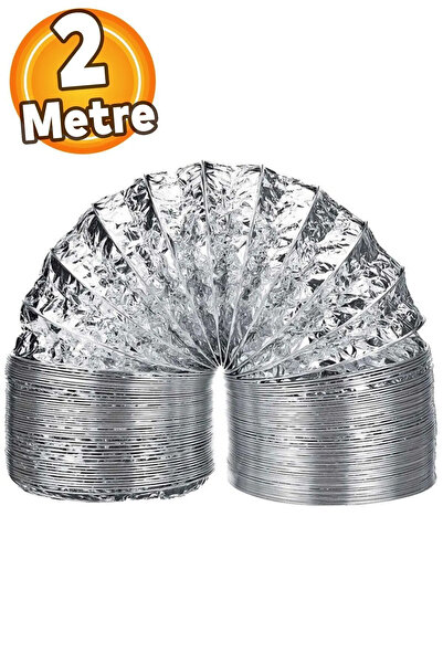 TATA CRAFT ALÜMİNYUM TELLİ BORU -2MT - ASPİRATÖR BACA DAVLUMBAZ BORUSU