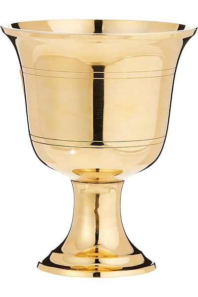 RAJ BMS002 12cm Brass Mortar & Pestle – Manual Grinder, Garlic Crusher, Spice Mixer, Chutney Maker