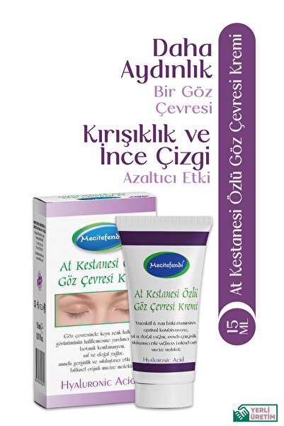 Mecitefendi At Kestanesi Özlü Göz Çevresi Kremi Hyaluronik Asitli (15 ML.)