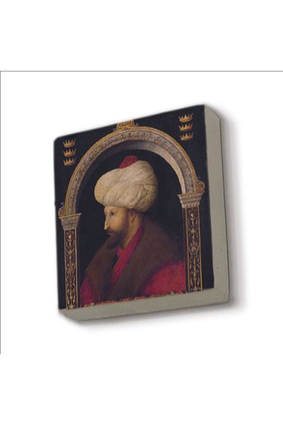 Sadrazam Fatih Sultan Mehmet Printed Natural Stone Magnet 5X5 Krt-88