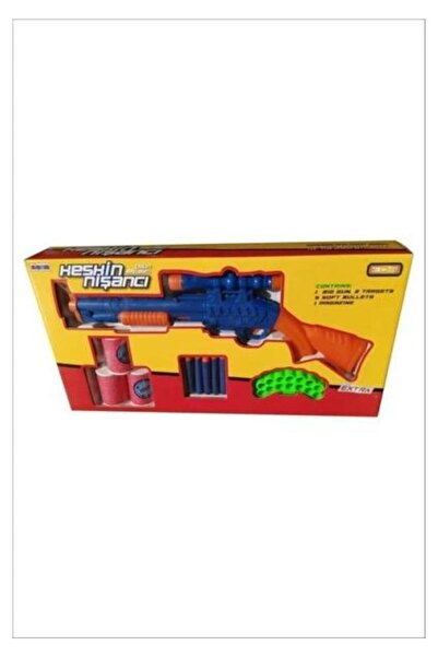 abnturk Nerf Tarzı Yumuşak Sünger Mermi Atan Nörf Keskin Nişancı Silah Seti 3...