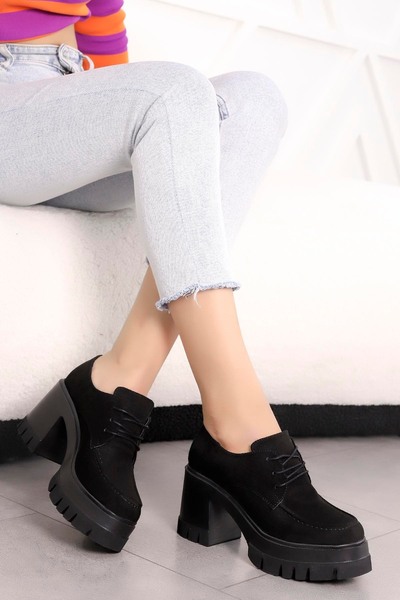 Mamito Ayakkabı TYR 002 Ψηλοτάκουνο Loafer με κορδόνια