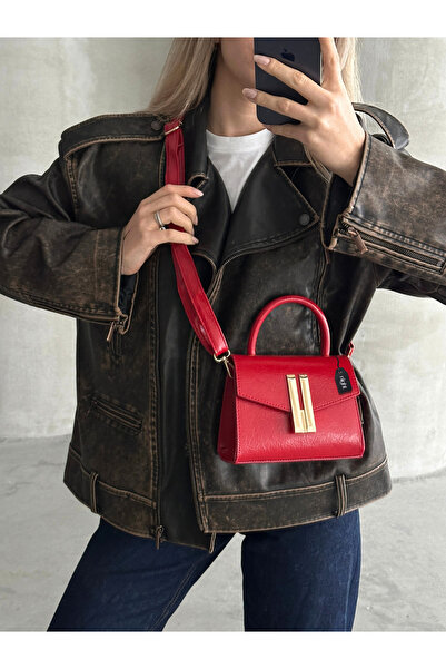 Night Geantă de mână și de umăr pentru femei model Montanna roșie