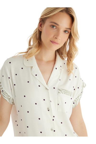 Blackspade Women's Pajama Set Polka Dot Printed 51857