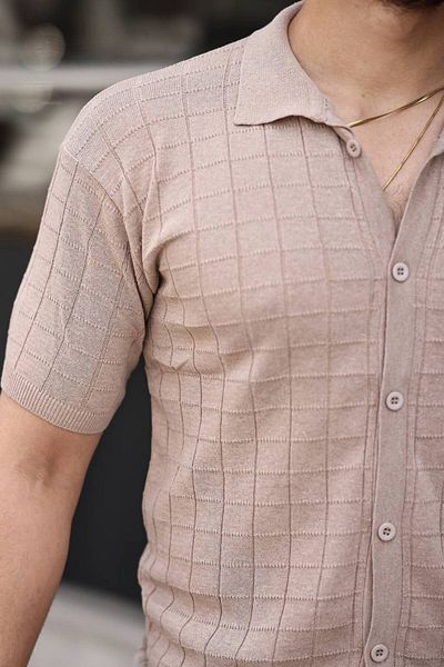 CAN Fit Mold Buttoned Knitwear Knitted Shirt