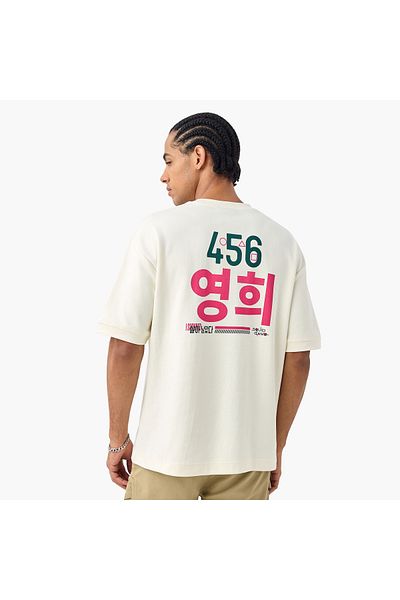 SP Characters Squid Games Print Crew Neck T-shirt With Short Sleeves