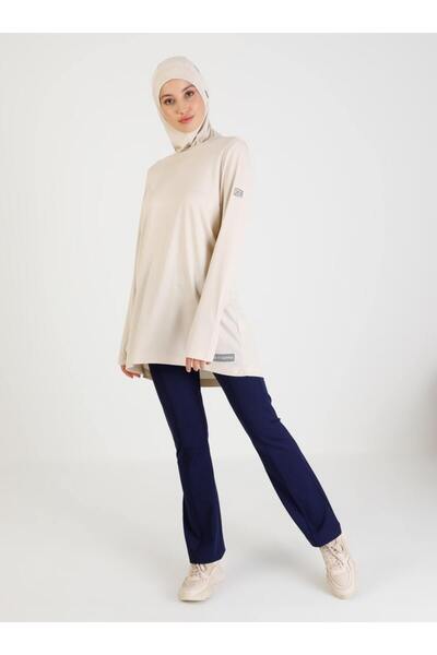 FD SPORTS Beige Crew Neck Train-Fit Quick Dry Sweatpants