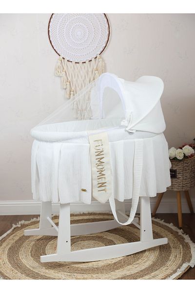 Fun Moment Moses Basket Bed With White Vibrator Holder