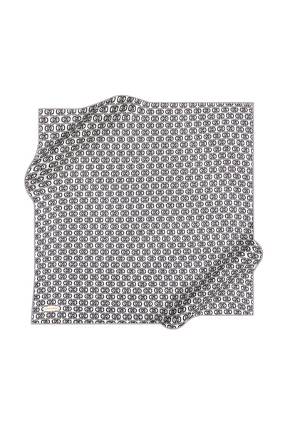 Pierre Cardin Pierre Cardin Crepe Satin Scarf with Logo Pattern