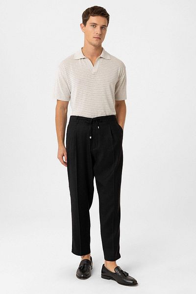 Antioch Black Jogger Relaxed Fit Men's Trousers