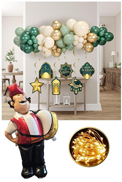 BİDOLUMUTLULUK Hoşgeldin Ramazan Gold Yazı Balon Seti 11 Ayın Sultanı Ramazan...