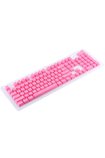 SPELT 104 Tuş Universal Renkli Mekanik Klavye Tuş Takımı Kapağı Keycap Pembe Ingilizce Dizilimli