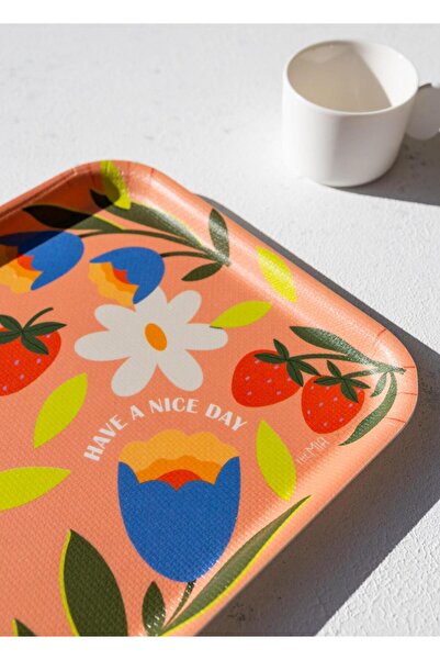 The Mia Spring Non-Slip Tray Pink 29X20 cm