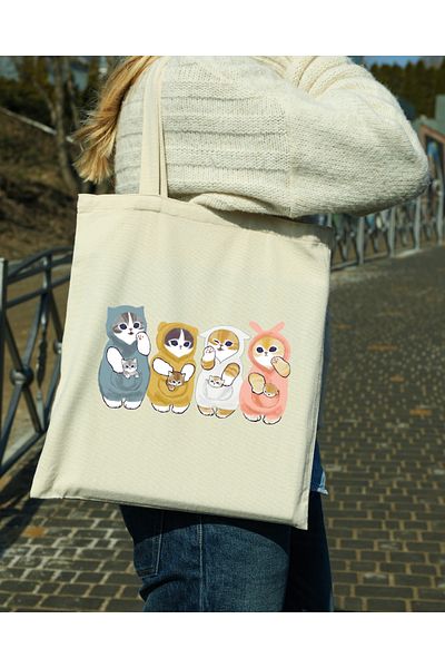 designedfy Cats Waterproof Printed Cloth Bag