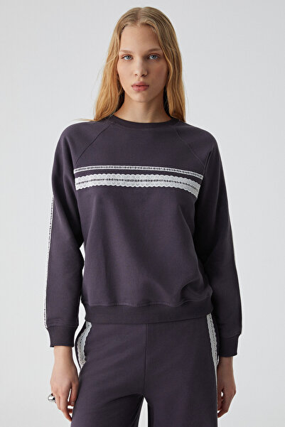 ETHIQUET JINX Femei bumbac 100% cu glugă Purple Swea cu fermoar tricou