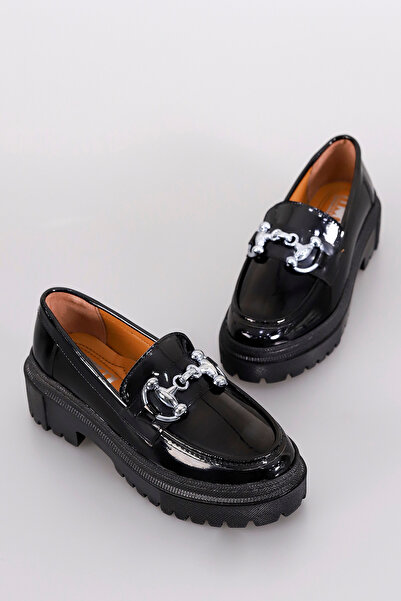 Mamito Ayakkabı HR 026 Золота пряжка Детальна модель лофери на високій підошві