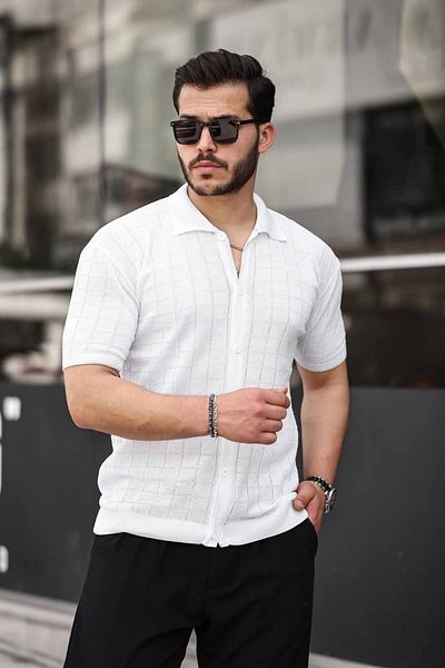 CAN Fit Mold Buttoned Knitwear Knitted Shirt