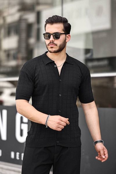 CAN Fit Mold Buttoned Knitwear Knitted Shirt