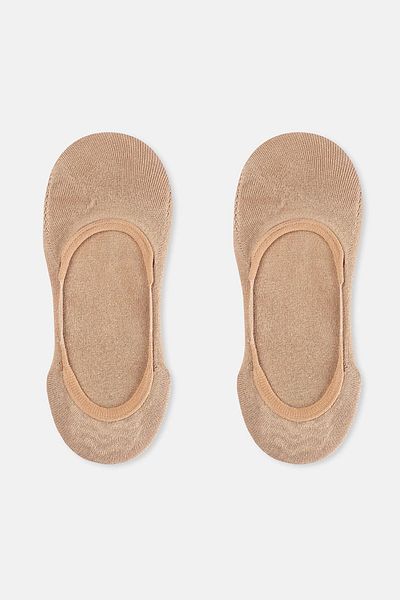 Dagi Beige Damen 2 Stück Bambus Basıc Babet Socken