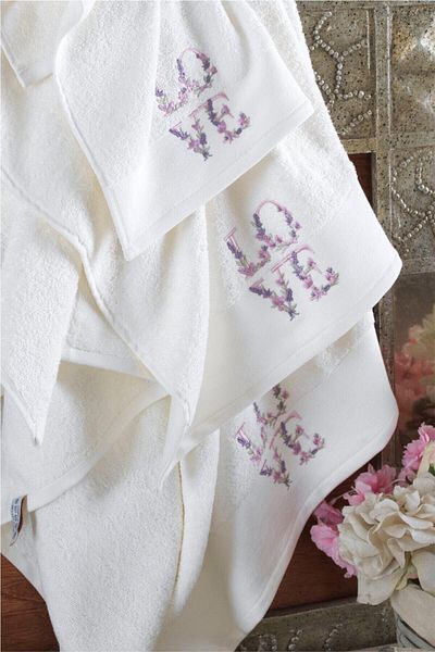 Ellia Soft 100% Cotton Love |   3 Piece Bath Set |   Luxury Bath Towel Set