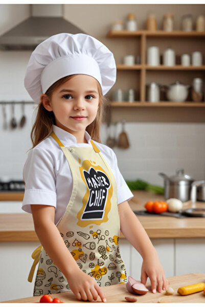 Moud's مريلة مطبخ للأطفال منقوشة الطول 55 سم العرض 40 سم