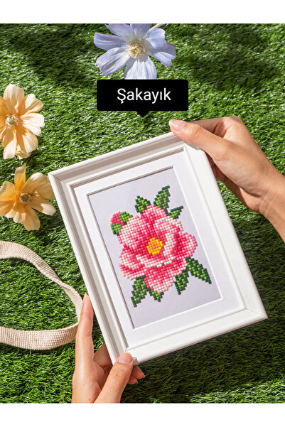 Diamond Club Çiçek Kiti 🌸 12 Motif Elmas Tablo - Mozaik Tablo Puzzle Seti | Diamond Painting