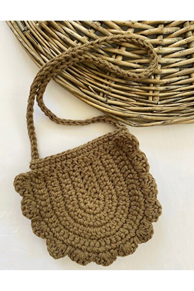 efecco Çocuk Çantası / Örgü Çocuk Çantası /Pembe Sevimli Çocuk Çantası