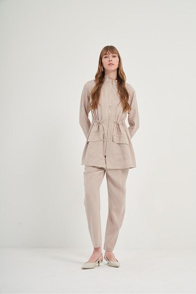 FTZ WOMEN Women's Modal Trousers Suit Stone 31012
