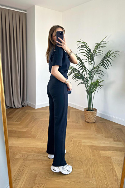 OKULCUBABA Set casual elegant din twill pentru femei, nou, de bază, de vară