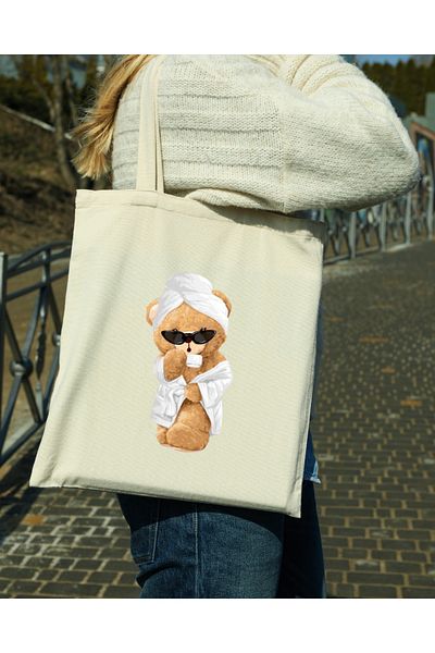 designedfy Bear 2 Waterproof Printed Cloth Bag