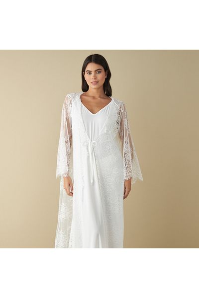 FAV Lace Detail Robe With Night Gown