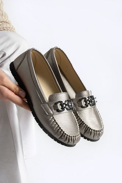 RedPlay Women's Ballerinas Comfortable Sole Chain Buckle Lightweight Daily Mother Shoes