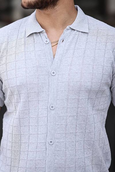 CAN Fit Mold Buttoned Knitwear Knitted Shirt