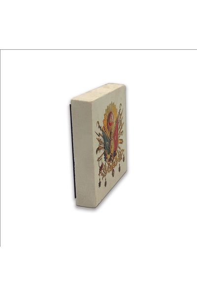 Sadrazam Ottoman Coat of Arms Printed Natural Stone Magnet 5X5 Krt-87