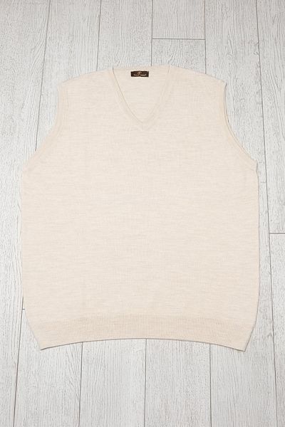 Woolen World V-Neck Oversize (Large Size) Wool Sleeveless Knitwear Sweater