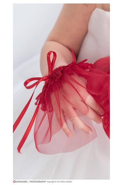 RAPAPA Rochie pentru fete Rochie de seara - Bratara din trandafir si tul cu design usor si detaliat