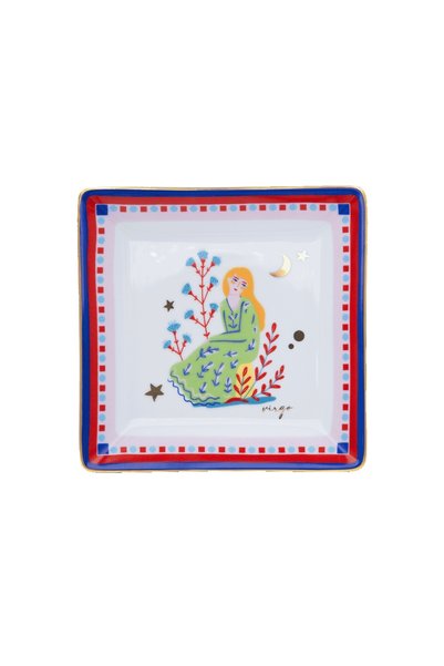 Baci Milano Zodiac Vibe Başak Burcu Kare Tabak 15 cm x 15 cm