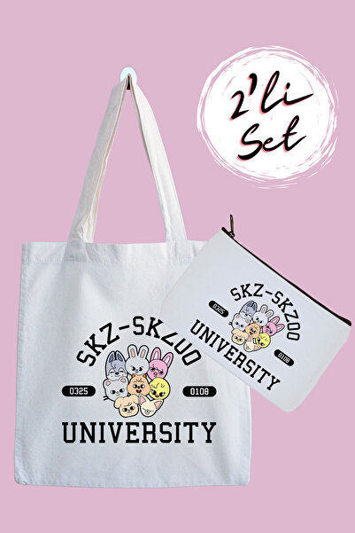 designedfy مجموعة حقيبة قماش مقاومة للماء وحامل أقلام من ستراي كيدز مكونة من ...