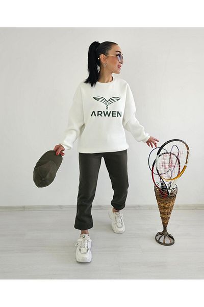 6 butik altı üstü butik Σετ φόρμας Arwen Print 3 Thread Raised